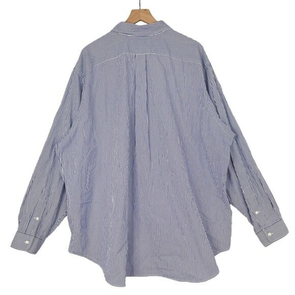 Ralph Lauren Shirt Mens 3XB Classic Fit Vertical Stripe Button Down Coastal Blue - Picture 6 of 12